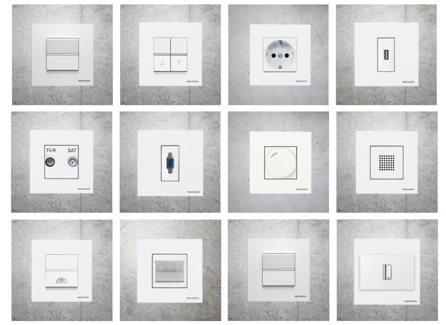 Mecanismos eléctricos Niessen Zenit