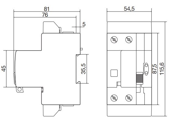 Interruptor diferencial autorrearmable REC4-2P-40-30M tipo A CIRCUTOR  P26A21.