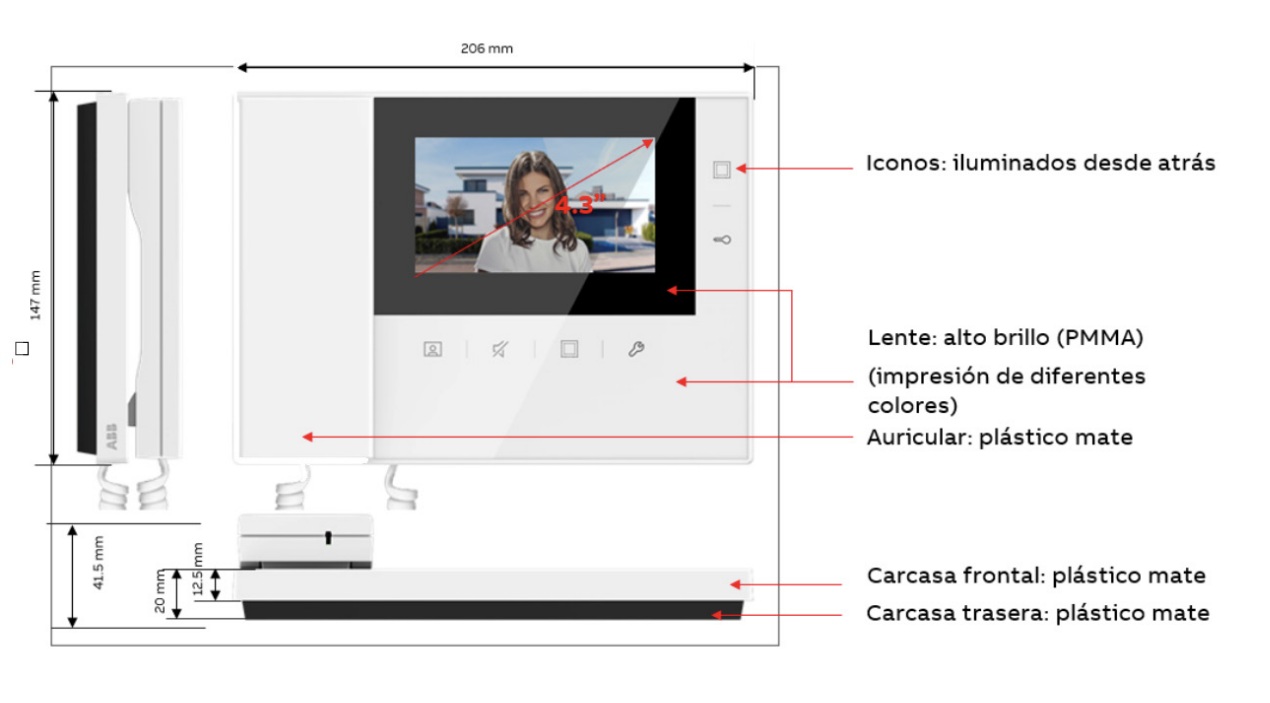 Monitor Videoportero Welcom Abb Auricular
