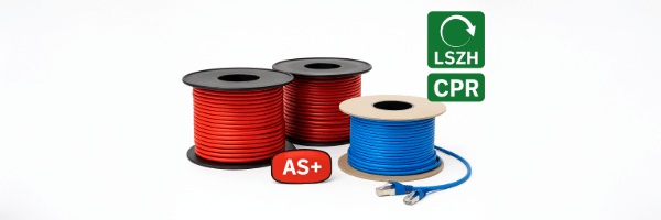 Cables AS+ y Ethernet LSZH con certificación CPR para instalaciones eléctricas